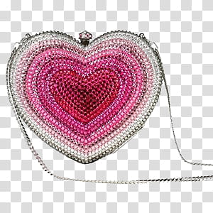 I feel like a princess I, heart shaped silver and pink purse crossbody bag transparent background PNG clipart