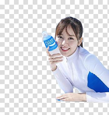 Kim So Hyun, woman holding bottle Pocari Sweat bottle transparent background PNG clipart