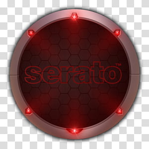 Crysis Style Icon 2, Crysis Serato Scratch Live 02 (, round red and gray with Serato text logo transparent background PNG clipart thumbnail