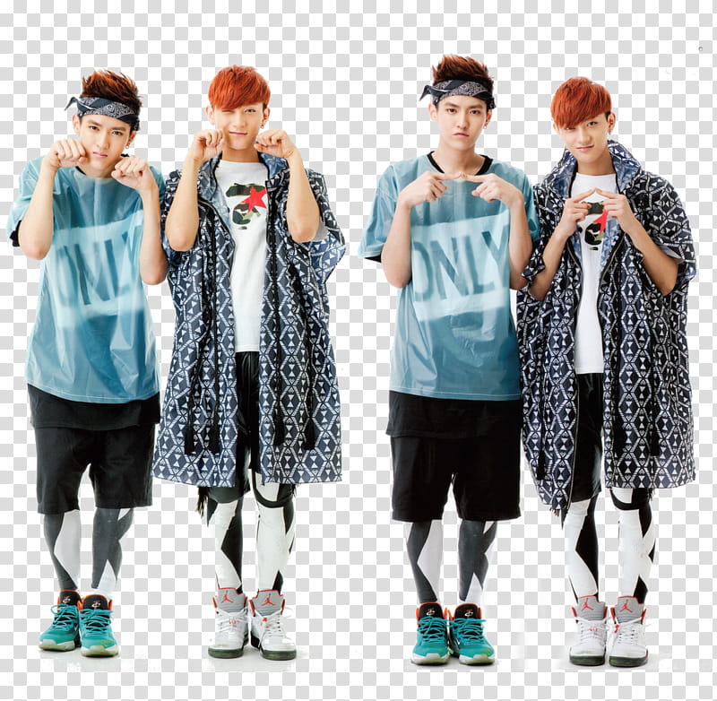 kristao, four celebrity actors wearing white and blue sneakers transparent background PNG clipart