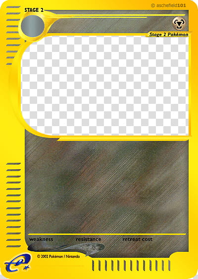 Original e Card Blank , Pokemon trading card illustration transparent background PNG clipart