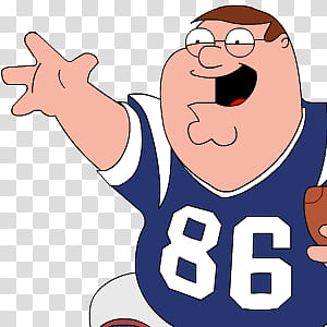 Peter Griffin Sykons, Peter Griffin Football zoomed transparent background PNG clipart