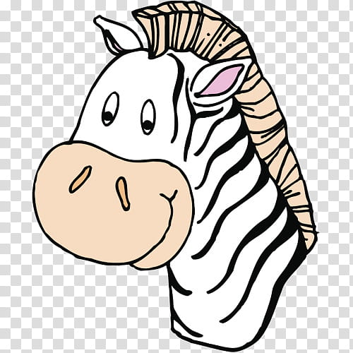 Zebra, Horse, Comics, Drawing, Snout, Japanese Cartoon, Line Art, Face transparent background PNG clipart