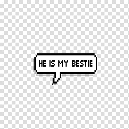 he is my bestie text transparent background PNG clipart