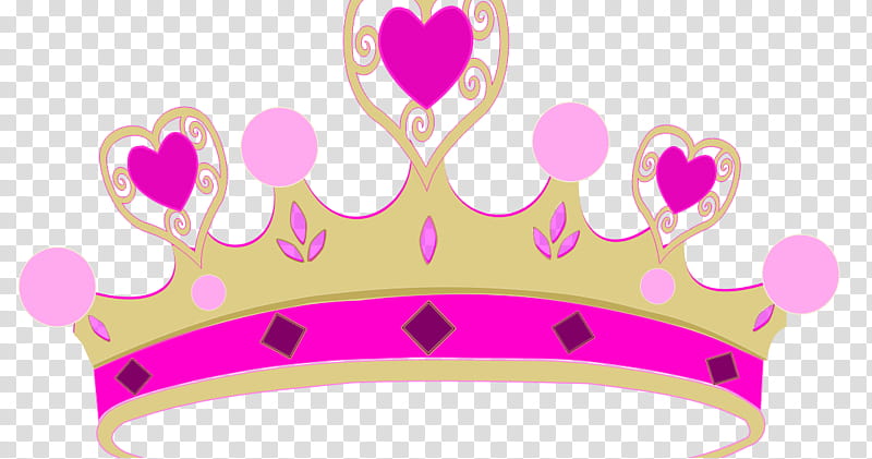 Cartoon Crown, Tiara, Clothing Accessories, Princess, State Crown, Pink, Headpiece, Hair Accessory transparent background PNG clipart