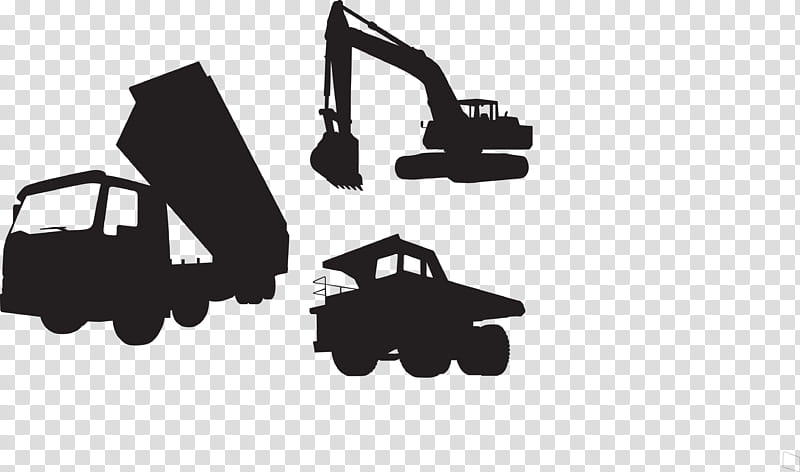 Heavy Machinery Blackandwhite, Excavator, Construction, Loader, Backhoe, Bulldozer, Backhoe Loader, Crane transparent background PNG clipart
