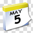 WinXP ICal, May  calendar icon transparent background PNG clipart