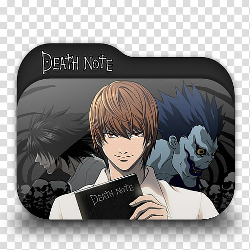 Deathnote Anime Folder Icon, Death Note illustration transparent background PNG clipart