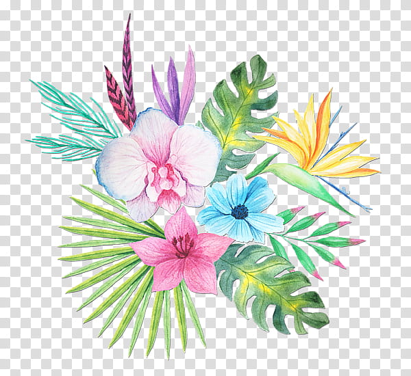 Bouquet Of Flowers Drawing, Flower Bouquet, Beach Towels, Watercolor Painting, Bird Of Paradise Flower, Plant, Flora, Cut Flowers transparent background PNG clipart
