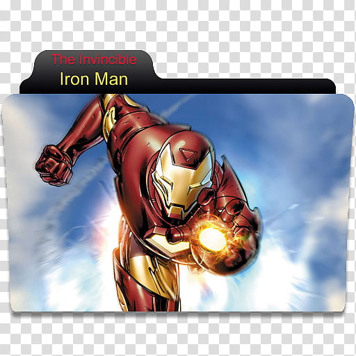 Marvel Comics Folder , The Invincible Iron-Man transparent background PNG clipart