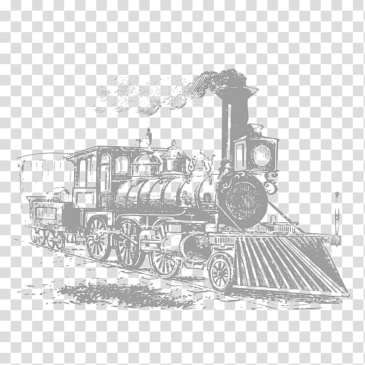 Travel Drawing, Rail Transport, Train, Industrial Revolution, Steam Locomotive, Industry, Track, Steam Engine transparent background PNG clipart