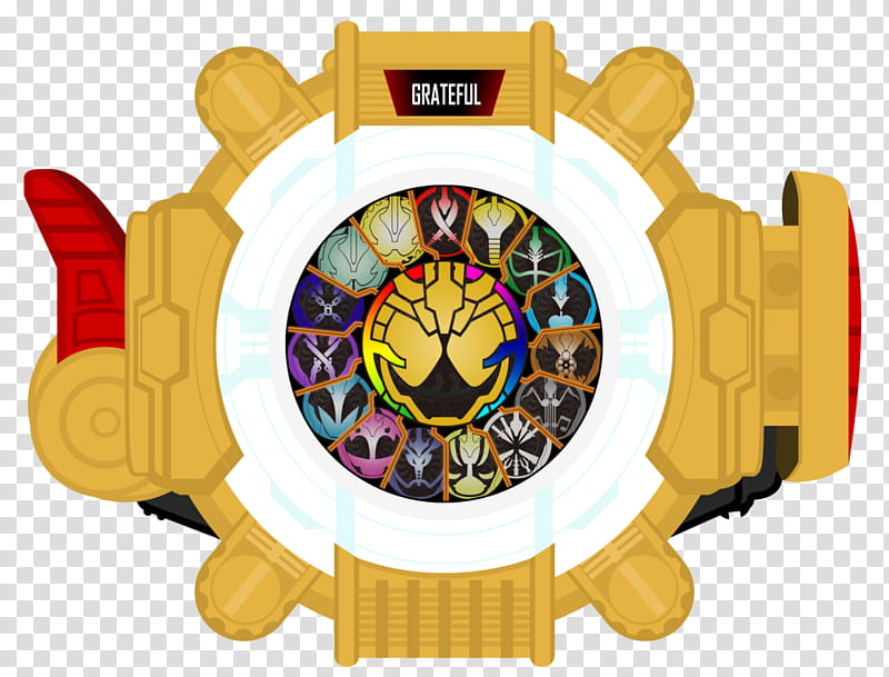 Kamen Rider Ghost Grateful Eyecon Driver G Form, round yellow and clear watch illustration transparent background PNG clipart