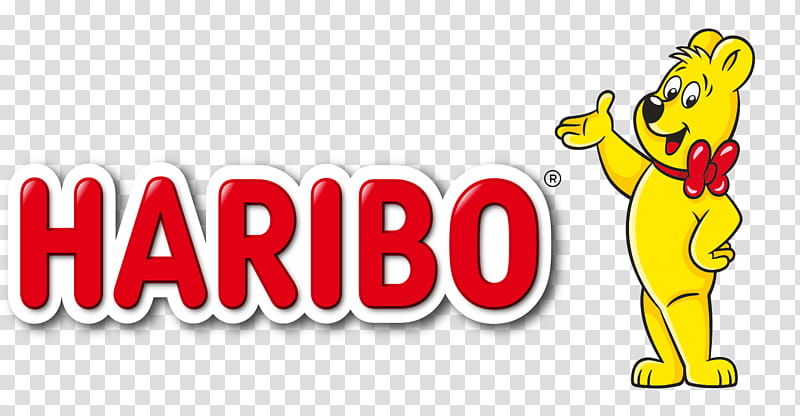Haribo Logo, Haribo Gummi Candy Fruit Salad 5pound Bag, Mascot, Text, Cartoon, Line, Emoticon transparent background PNG clipart