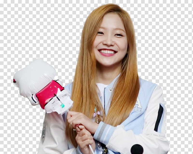 Yeri Red Velvet, smiling woman holding white balloon transparent background PNG clipart