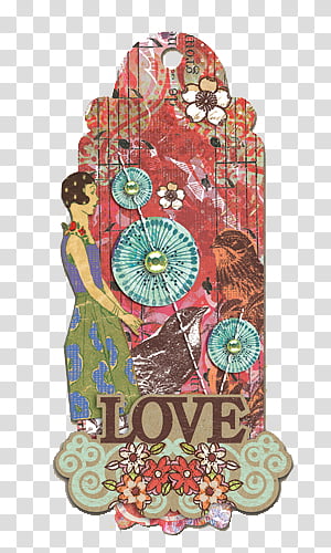 19, red and multicolored love product tag transparent background PNG clipart thumbnail