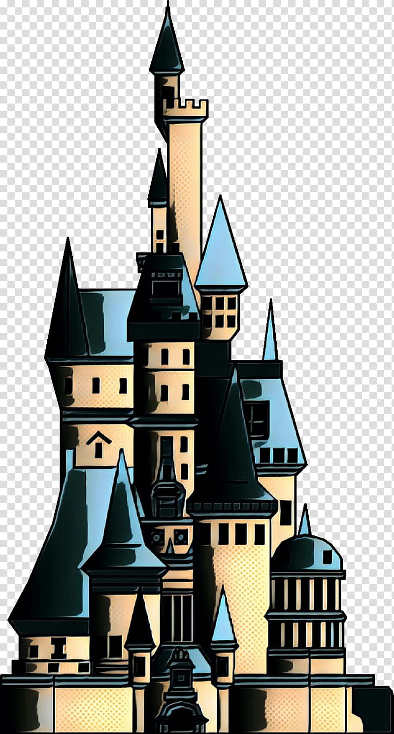 Castle, Pop Art, Retro, Vintage, Middle Ages, Medieval Architecture, Facade, Steeple transparent background PNG clipart