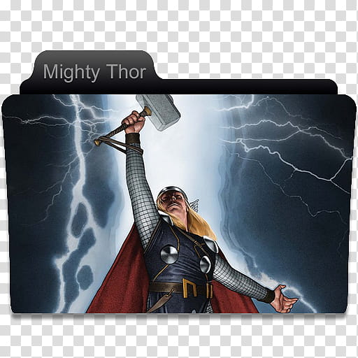 Marvel Comics Folder , Mighty Thor transparent background PNG clipart