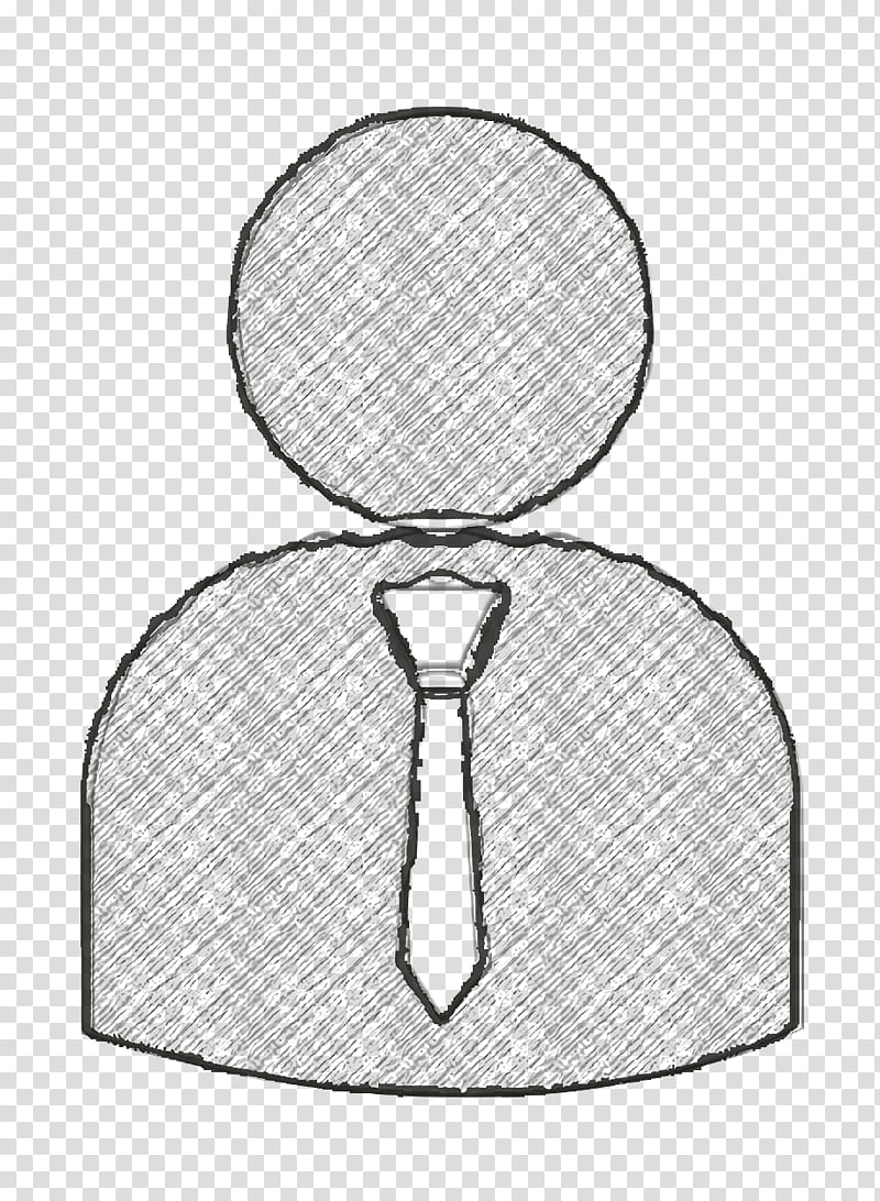 Humans 3 icon Tie icon Business person silhouette wearing tie icon, Headgear transparent background PNG clipart