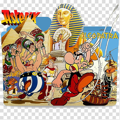Asterix Collection English titles Folder Icons,  Asterix and Cleopatra transparent background PNG clipart