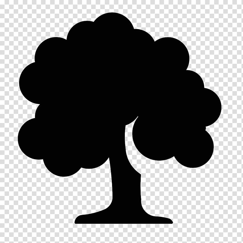 Oak Tree Silhouette, Arborist, Icon Design, Deciduous, Black And White
, Plant transparent background PNG clipart