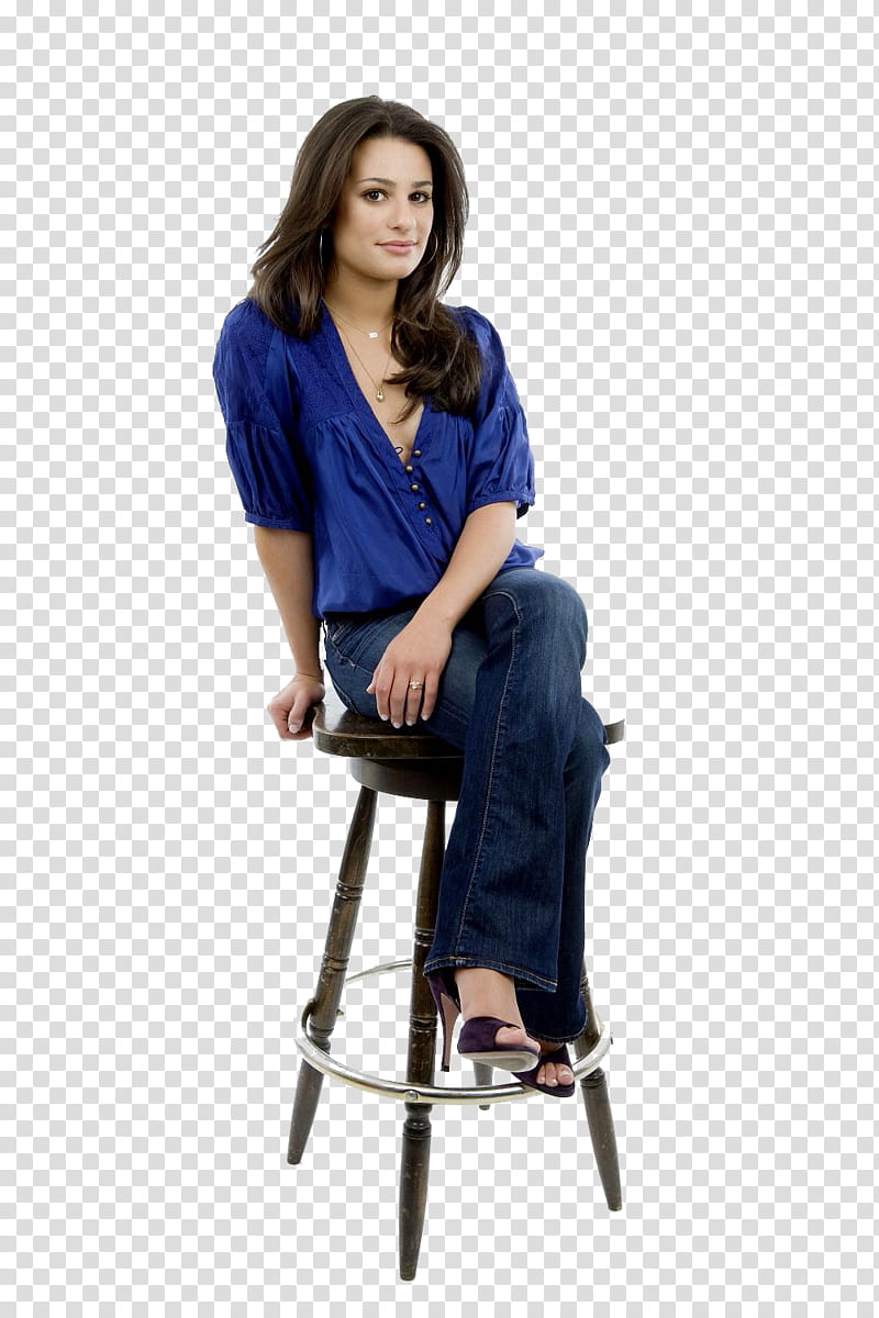 Famosos, woman smiling sitting on stool transparent background PNG clipart