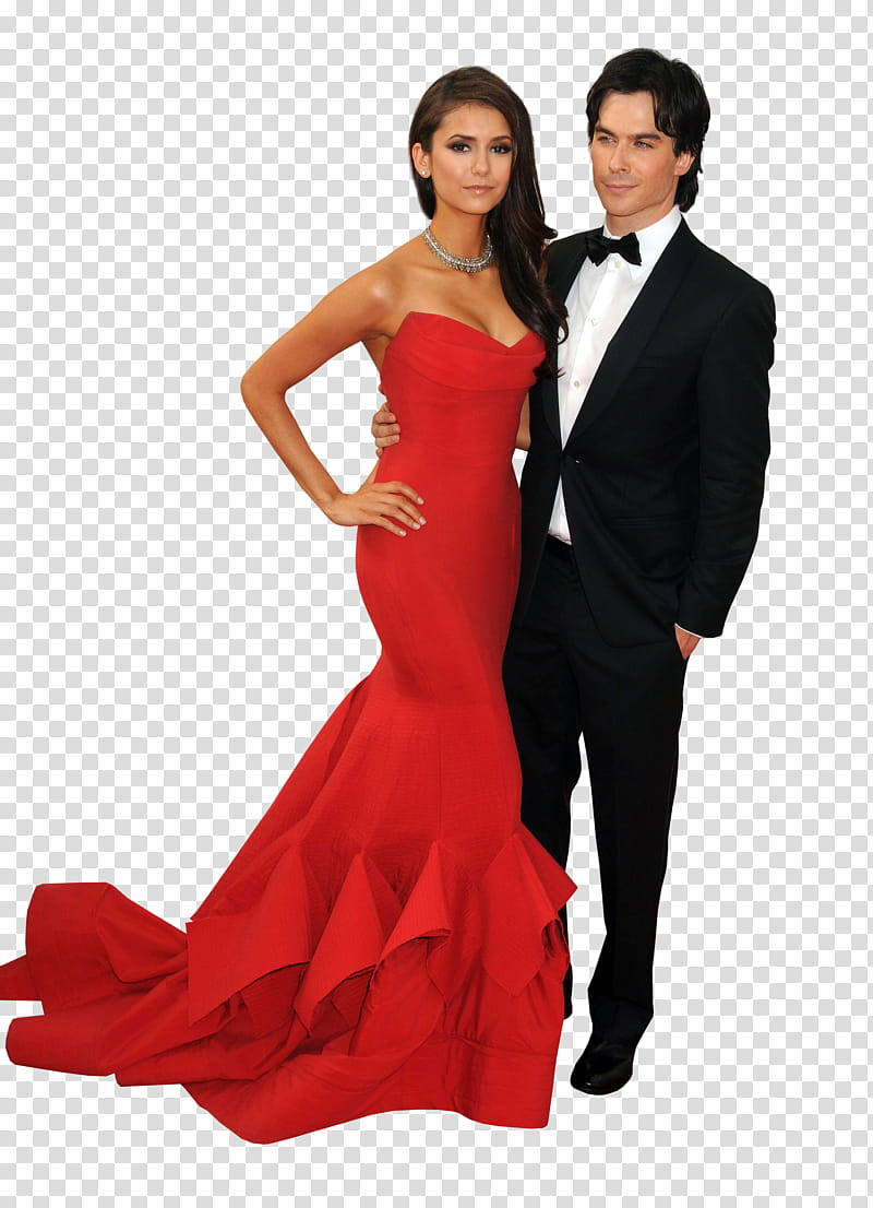 Nina Dobrev and Ian Somerhalder  transparent background PNG clipart