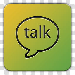 Icon , Google talk, yellow and black talk icon transparent background PNG clipart