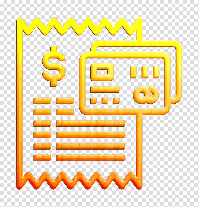 Bill icon Bill And Payment icon Business and finance icon, Yellow, Line, Rectangle transparent background PNG clipart