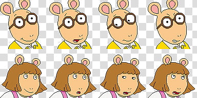 Arthur and D.W. Read Faceset transparent background PNG clipart