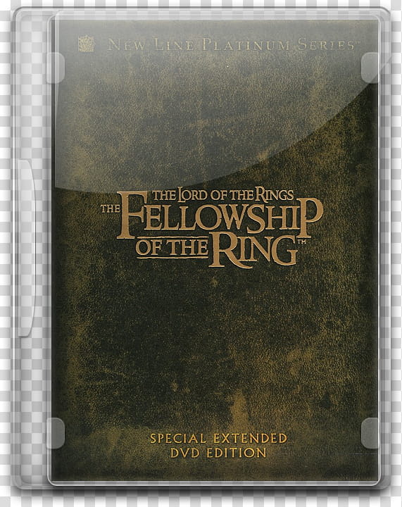 DVD Movie Case Icons, Lord of the Rings I, The Fellowship of the Ring, The transparent background PNG clipart