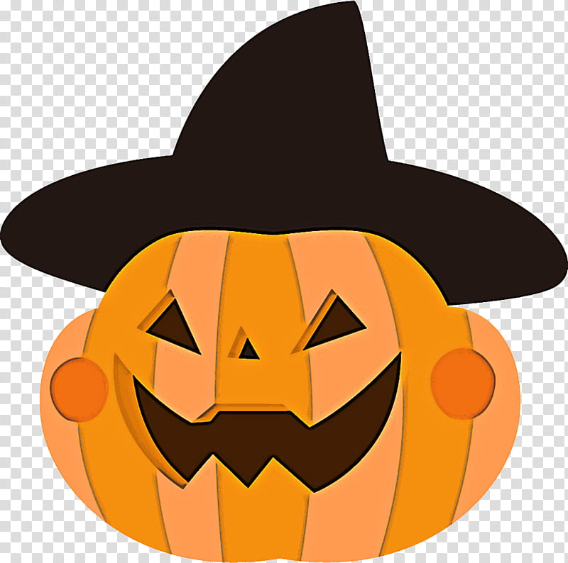 Jack-o-Lantern halloween carved pumpkin, Jack O Lantern, Halloween , Calabaza, Trickortreat, Orange, Jackolantern, Hat transparent background PNG clipart