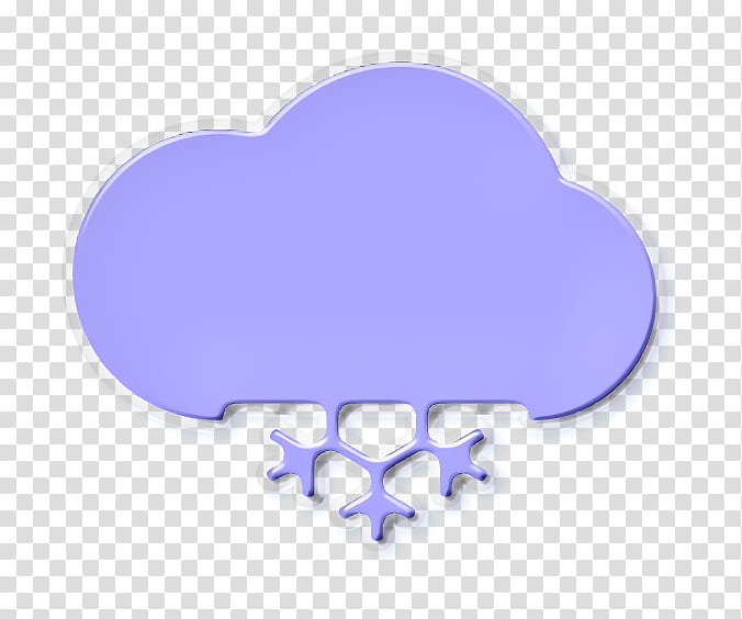 clouds icon snow icon weather icon, Winter Icon, Violet, Purple, Lavender, Lilac, Heart, Meteorological Phenomenon transparent background PNG clipart