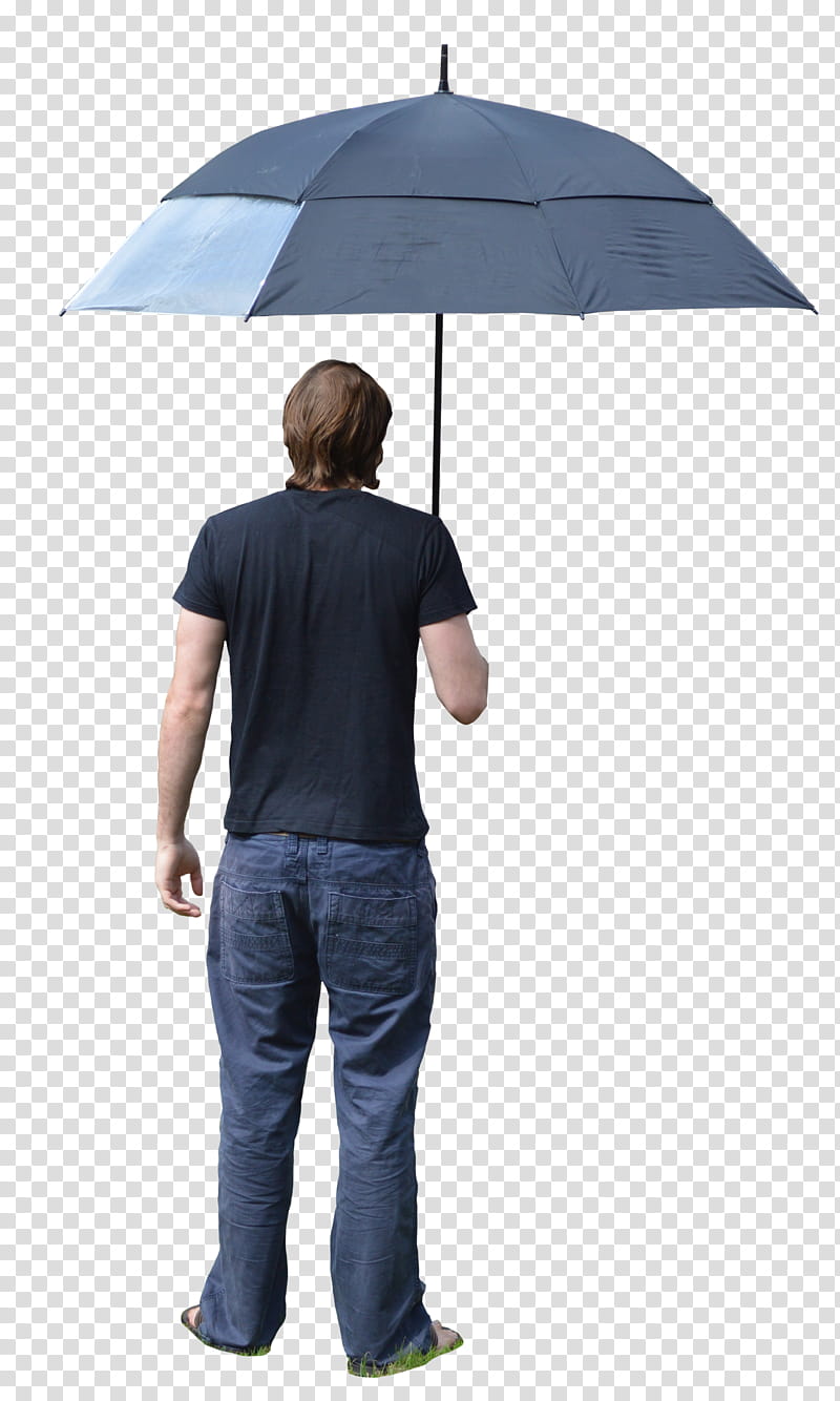 Holding Umbrella , standing man while holding umbrella transparent background PNG clipart