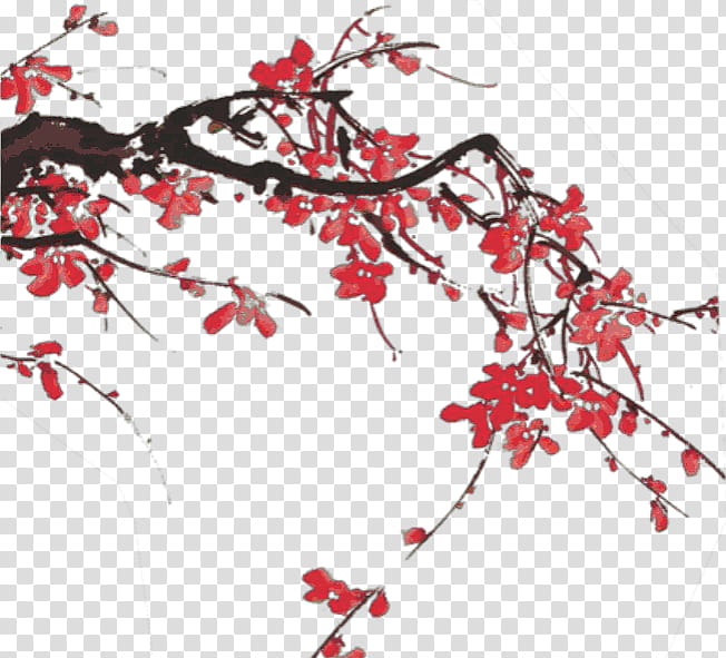 Cherry Blossom Tree Drawing, Horse, Watercolor Painting, Oilpaper Umbrella, Blanket, Nirvana In Fire, Red, Branch transparent background PNG clipart