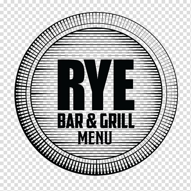 Black Circle, Rye Grill Bar, Logo, Emblem, Tauranga, Text, Black And White
, Line transparent background PNG clipart