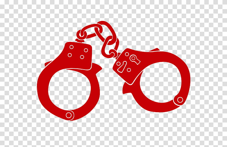 Police, Handcuffs, Cartoon, Red, Logo transparent background PNG clipart