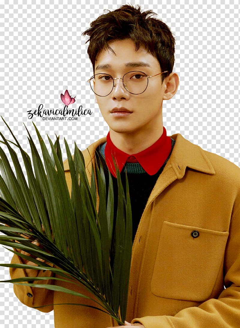 EXO Universe, man holding green leaf transparent background PNG clipart