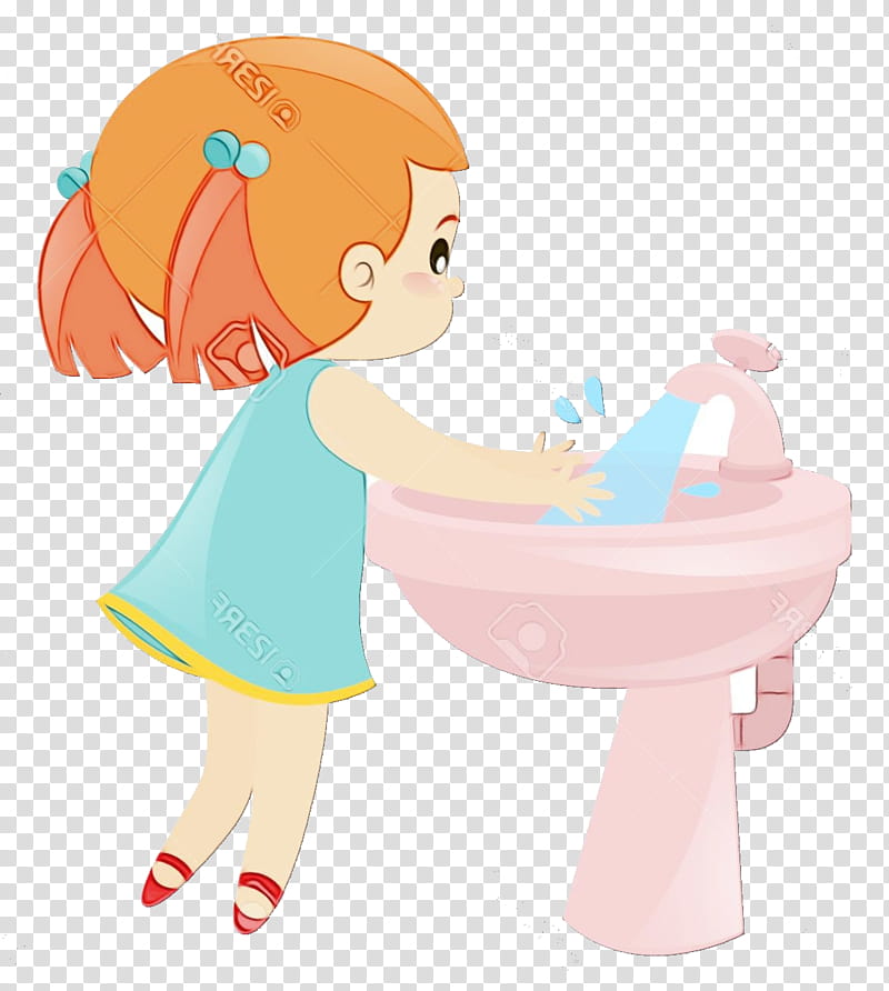 cartoon potty training bathing child toddler, Watercolor, Paint, Wet Ink, Cartoon, Play transparent background PNG clipart