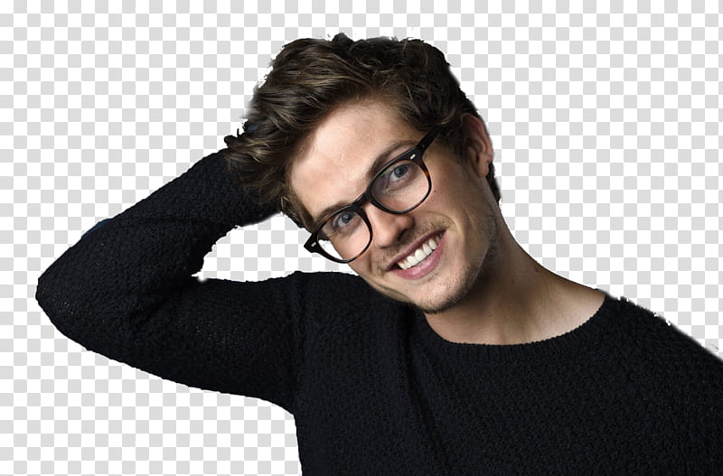 Daniel Sharman, man wearing black long-sleeved shirt transparent background PNG clipart