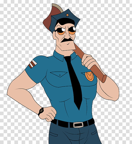 Axe Cop FC, officer holding axe illustration transparent background PNG clipart