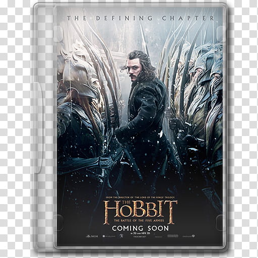 The Hobbit The Battle of the Five Armies  , dvdcover icon transparent background PNG clipart