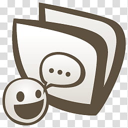 KOMIK Iconset , Conversations, white and black emoji icon transparent background PNG clipart