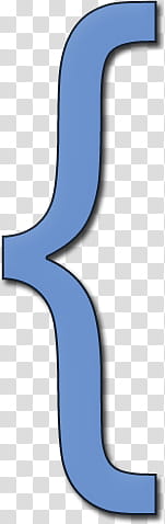 Brackets, blue open brace character illustration transparent background PNG clipart