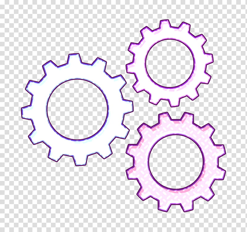 Basic Flat Icons icon Settings icon Gear icon, Circle, Bicycle Part, Bicycle Drivetrain Part transparent background PNG clipart