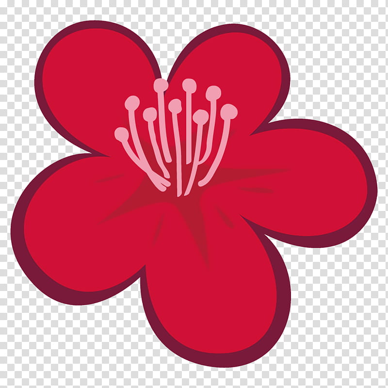 plum blossoms plum winter flower, Petal, Red, Pink, Plant, Symbol transparent background PNG clipart