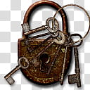 Steampunk Icon Set in format, truecrypt, gray and brown padlock with key transparent background PNG clipart