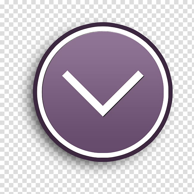 arrow icon botton icon down icon, Menu Icon, Violet, Purple, Logo, Clock, Circle, Home Accessories transparent background PNG clipart