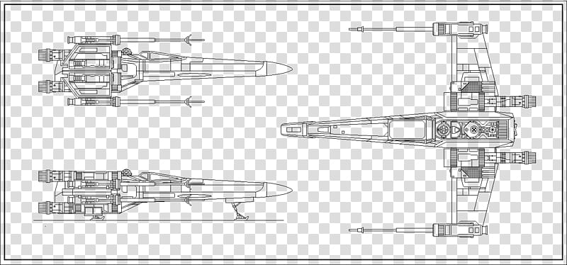 T  X Wing Space Superiority Fighter Line Art, aircraft sketch transparent background PNG clipart