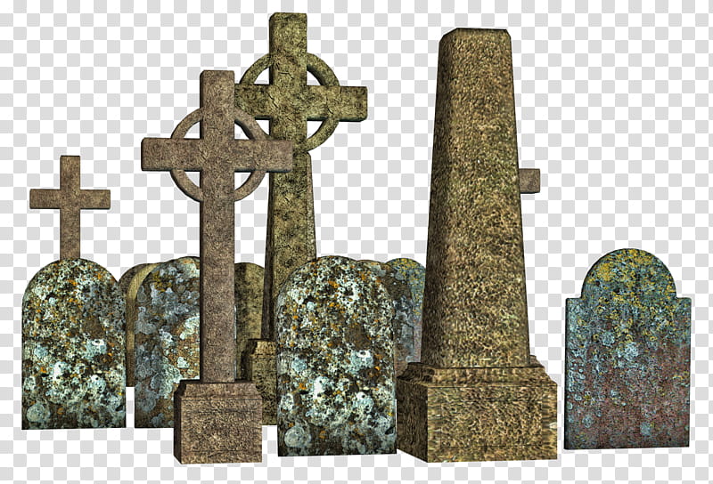 Graves , brown and gray tombstones transparent background PNG clipart