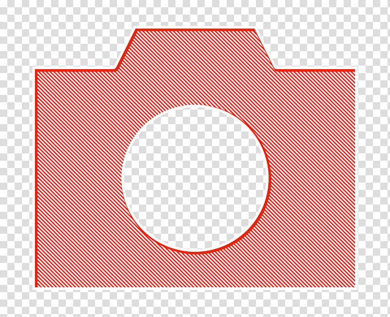 camera icon, Red, Orange, Circle transparent background PNG clipart